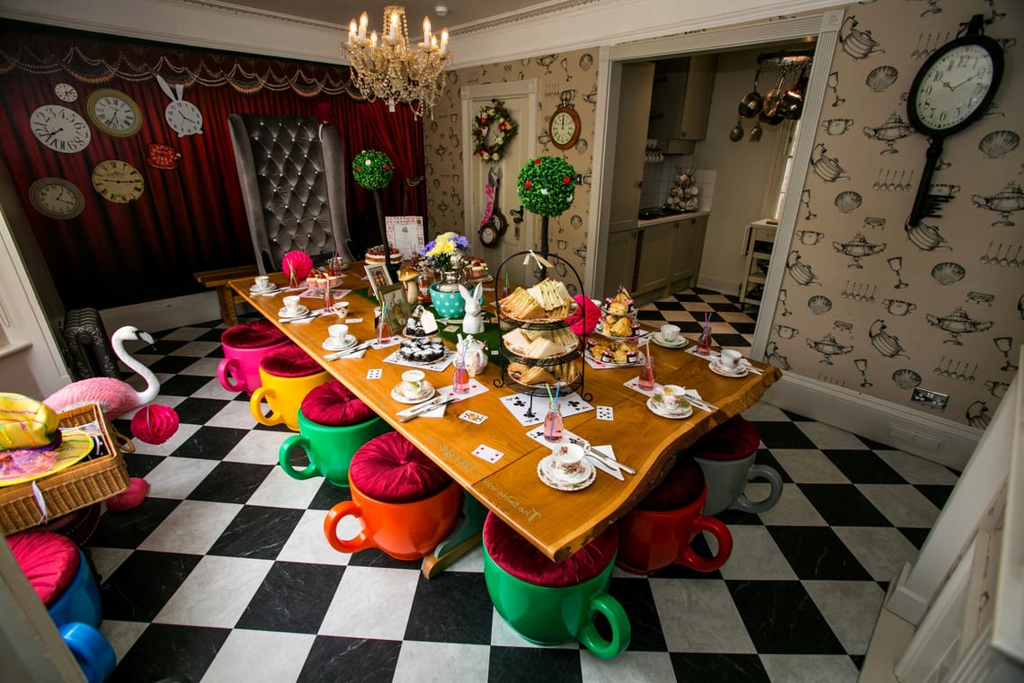 Alice in Wonderland themed dining room
