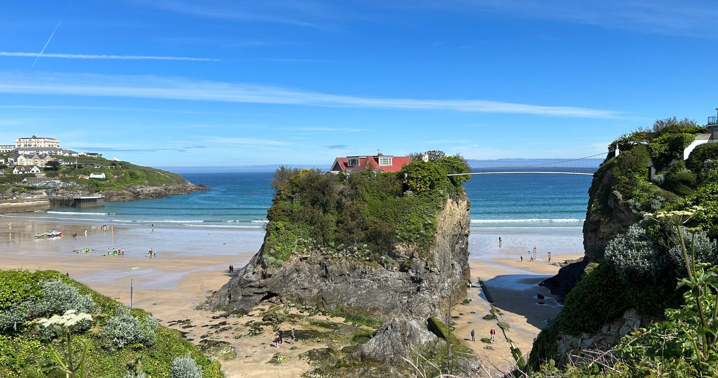 The Island Cornwall with suspension bridge in Newquay