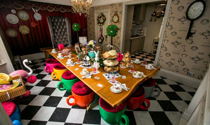 Alice in Wonderland themed dining room