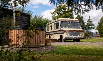 Converted vehicle glamping in Lincolnshire