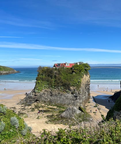 The Island Cornwall with suspension bridge in Newquay