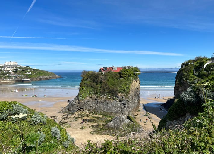 The Island Cornwall with suspension bridge in Newquay